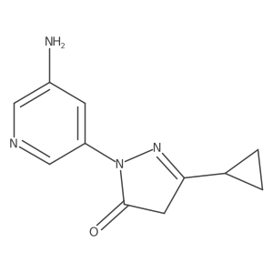 1-(5-aminopyridin-3-yl)-3-cyclopropyl-4,5-dihydro-1H-pyrazol-5-one结构式