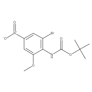 tert-butyl N-(2-bromo-6-methoxy-4-nitrophenyl)carbamate Structure