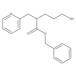 benzyl N-(3-hydroxypropyl)-N-[(pyridin-2-yl)methyl]carbamate结构式