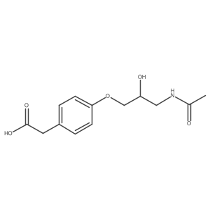 2-[4-(3-Acetamido-2-hydroxypropoxy)phenyl]acetic acid结构式