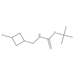 tert-butyl N-[(3-fluorocyclobutyl)methyl]carbamate结构式