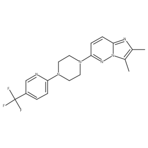 1-{2,3-Dimethylimidazo[1,2-b]pyridazin-6-yl}-4-[5-(trifluoromethyl)pyridin-2-yl]piperazine结构式