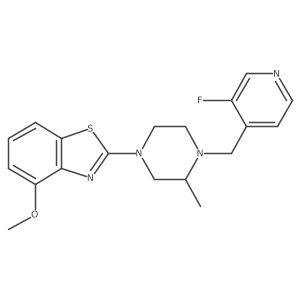 2-{4-[(3-Fluoropyridin-4-yl)methyl]-3-methylpiperazin-1-yl}-4-methoxy-1,3-benzothiazole Structure