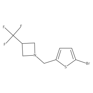 1-[(5-Bromothiophen-2-yl)methyl]-3-(trifluoromethyl)azetidine Structure