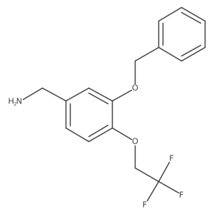 (3-(Benzyloxy)-4-(2,2,2-trifluoroethoxy)phenyl)methanamine Structure