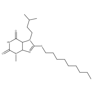 3-Methyl-7-(3-methylbutyl)-8-nonylsulfanyl-4,5-dihydropurine-2,6-dione Structure