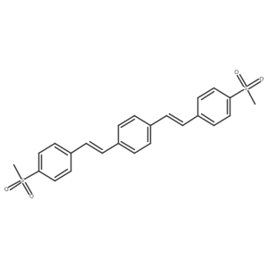 1,4-Bis[2-[4-(methylsulfonyl)phenyl]ethenyl]benzene Structure