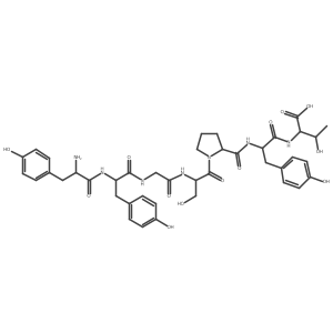 L-Tyrosyl-L-tyrosylglycyl-L-seryl-L-prolyl-L-tyrosyl-L-threonine结构式