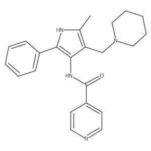 N-[2-methyl-5-phenyl-3-(piperidylmethyl)pyrrolyl]-4-pyridylcarboxamide Structure