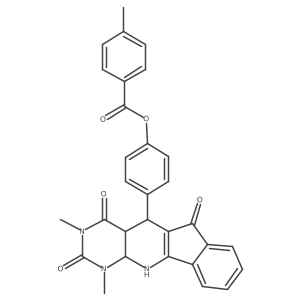 [4-(5,7-Dimethyl-4,6,17-trioxo-5,7,9-triazatetracyclo[8.7.0.03,8.011,16]heptadeca-1(10),11,13,15-tetraen-2-yl)phenyl] 4-methylbenzoate结构式