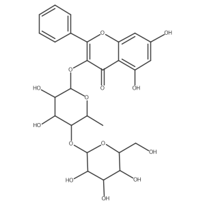 3-[(6-Deoxy-4-O-I(2)-D-galactopyranosyl-I+/--L-mannopyranosyl)oxy]-5,7-dihydroxy-2-phenyl-4H-1-benzopyran-4-one结构式