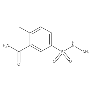 3-(Aminocarbonyl)-4-methylbenzenesulfonic acid hydrazide Structure