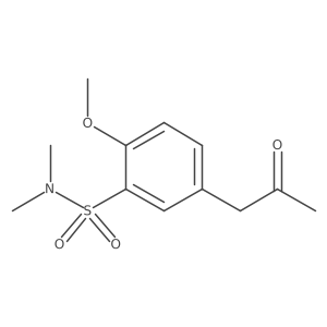 2-methoxy-N,N-dimethyl-5-(2-oxopropyl)benzenesulfonamide结构式