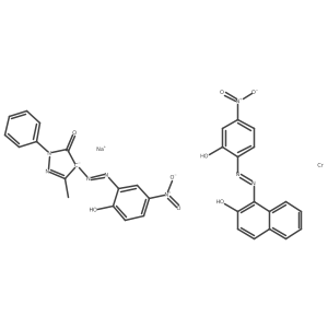 Sodium (2,4-dihydro-4-((2-hydroxy-5-nitrophenyl)azo)-5-methyl-2-phenyl-3H-pyrazol-3-onato(2-))(1-((2-hydroxy-4-nitrophenyl)azo)-2-naphtholato(2-))chromate(1-) Structure