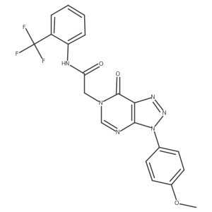 2-(3-(4-methoxyphenyl)-7-oxo-3H-[1,2,3]triazolo[4,5-d]pyrimidin-6(7H)-yl)-N-(2-(trifluoromethyl)phenyl)acetamide Structure