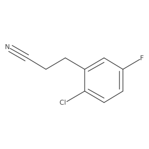 3-(2-Chloro-5-fluorophenyl)propanenitrile结构式