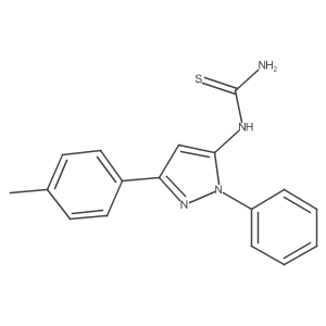 1-(1-Phenyl-3-p-tolyl-1H-pyrazol-5-yl)thiourea Structure