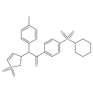 N-(1,1-dioxido-2,3-dihydrothiophen-3-yl)-4-(piperidin-1-ylsulfonyl)-N-(p-tolyl)benzamide Structure