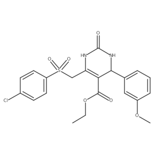 Ethyl 6-[(4-chlorobenzenesulfonyl)methyl]-4-(3-methoxyphenyl)-2-oxo-1,2,3,4-tetrahydropyrimidine-5-carboxylate结构式