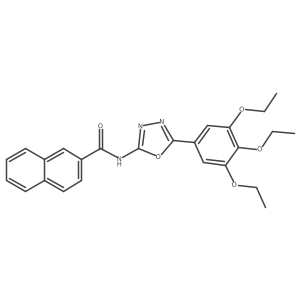N-(5-(3,4,5-triethoxyphenyl)-1,3,4-oxadiazol-2-yl)-2-naphthamide Structure