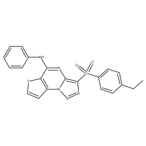 3-((4-ethylphenyl)sulfonyl)-N-phenylthieno[2,3-e][1,2,3]triazolo[1,5-a]pyrimidin-5-amine结构式