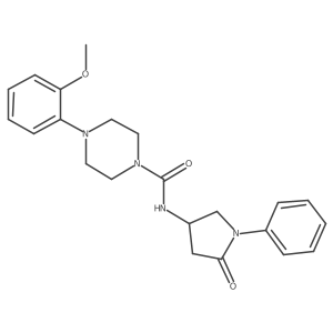 4-(2-methoxyphenyl)-N-(5-oxo-1-phenylpyrrolidin-3-yl)piperazine-1-carboxamide Structure
