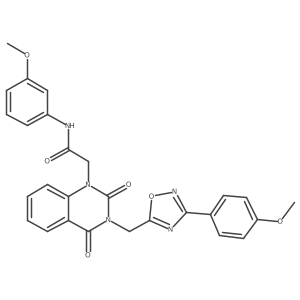 N-(3-methoxyphenyl)-2-(3-((3-(4-methoxyphenyl)-1,2,4-oxadiazol-5-yl)methyl)-2,4-dioxo-3,4-dihydroquinazolin-1(2H)-yl)acetamide结构式