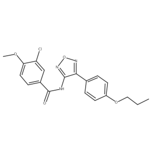 3-chloro-4-methoxy-N-[4-(4-propoxyphenyl)-1,2,5-oxadiazol-3-yl]benzamide结构式