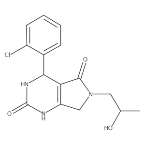 4-(2-chlorophenyl)-6-(2-hydroxypropyl)-3,4,6,7-tetrahydro-1H-pyrrolo[3,4-d]pyrimidine-2,5-dione Structure