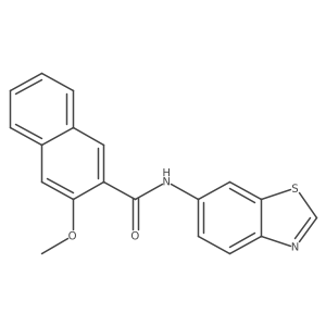 N-(benzo[d]thiazol-6-yl)-3-methoxy-2-naphthamide结构式