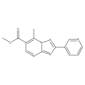 Methyl 7-methyl-2-(pyridin-3-yl)-[1,2,4]triazolo[1,5-a]pyrimidine-6-carboxylate结构式