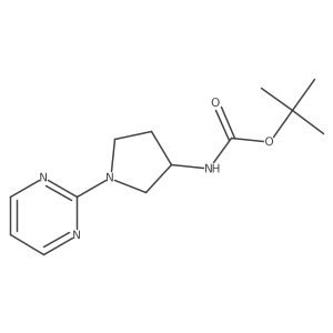 Tert-butyl (1-(pyrimidin-2-yl)pyrrolidin-3-yl)carbamate Structure