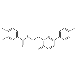 N-(2-(3-(4-fluorophenyl)-6-oxopyridazin-1(6H)-yl)ethyl)-3,4-dimethylbenzamide结构式