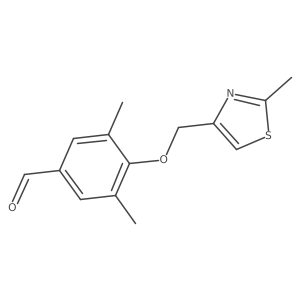 3,5-Dimethyl-4-[(2-methyl-1,3-thiazol-4-yl)methoxy]benzaldehyde结构式