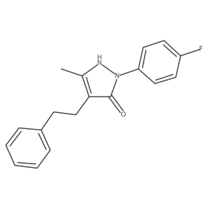 1-(4-fluorophenyl)-3-methyl-4-(2-phenylethyl)-1H-pyrazol-5-ol结构式