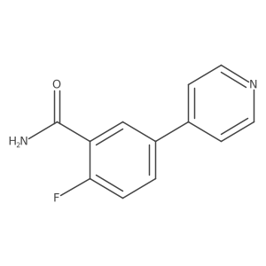 2-Fluoro-5-(pyridin-4-yl)benzamide结构式