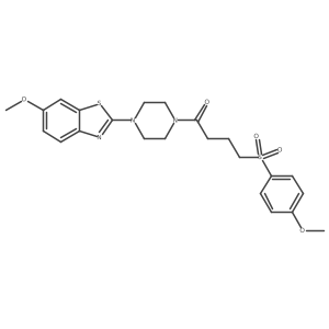 1-(4-(6-Methoxybenzo[d]thiazol-2-yl)piperazin-1-yl)-4-((4-methoxyphenyl)sulfonyl)butan-1-one结构式