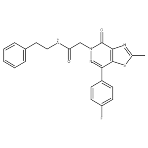 2-(7-(4-fluorophenyl)-2-methyl-4-oxothiazolo[4,5-d]pyridazin-5(4H)-yl)-N-phenethylacetamide Structure