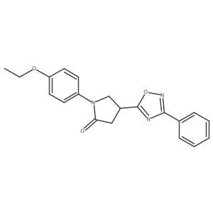 1-(4-Ethoxyphenyl)-4-(3-phenyl-1,2,4-oxadiazol-5-yl)pyrrolidin-2-one Structure