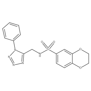 N-((1-phenyl-1H-tetrazol-5-yl)methyl)-2,3-dihydrobenzo[b][1,4]dioxine-6-sulfonamide Structure