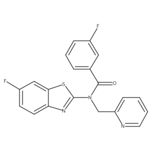 3-fluoro-N-(6-fluorobenzo[d]thiazol-2-yl)-N-(pyridin-2-ylmethyl)benzamide Structure