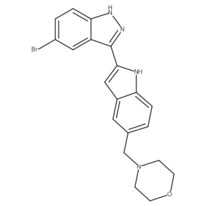 5-Bromo-3-[5-(4-morpholinylmethyl)-1H-indol-2-yl]-1H-indazole结构式