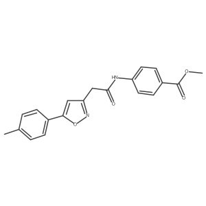 Methyl 4-(2-(5-(p-tolyl)isoxazol-3-yl)acetamido)benzoate Structure