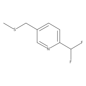 Pyridine, 2-(difluoromethyl)-5-[(methylthio)methyl]- Structure
