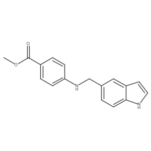 Methyl 4-[(1H-indol-5-ylmethyl)amino]benzoate结构式