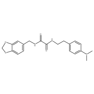 N1-(benzo[d][1,3]dioxol-5-ylmethyl)-N2-(4-(dimethylamino)phenethyl)oxalamide结构式