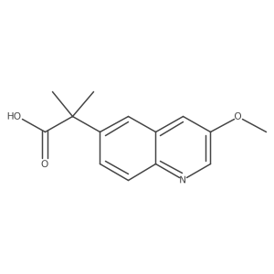 2-(3-Methoxyquinolin-6-yl)-2-methylpropanoic acid结构式