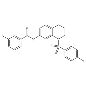 N-(1-((4-fluorophenyl)sulfonyl)-1,2,3,4-tetrahydroquinolin-7-yl)-3-methylbenzamide Structure