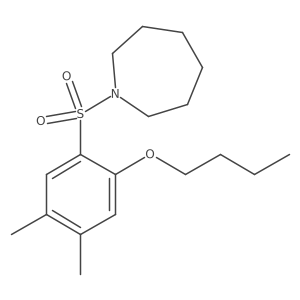 1-(2-Butoxy-4,5-dimethylbenzenesulfonyl)azepane Structure