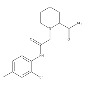 1-{[(2-Bromo-4-methylphenyl)carbamoyl]methyl}piperidine-2-carboxamide结构式